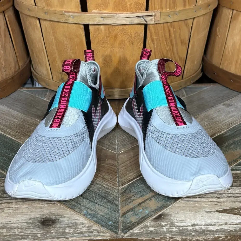 Nike Flex Plus SE Grey Fog Black Turquoise White DD1145-001 Sneaker Youth Size 6
